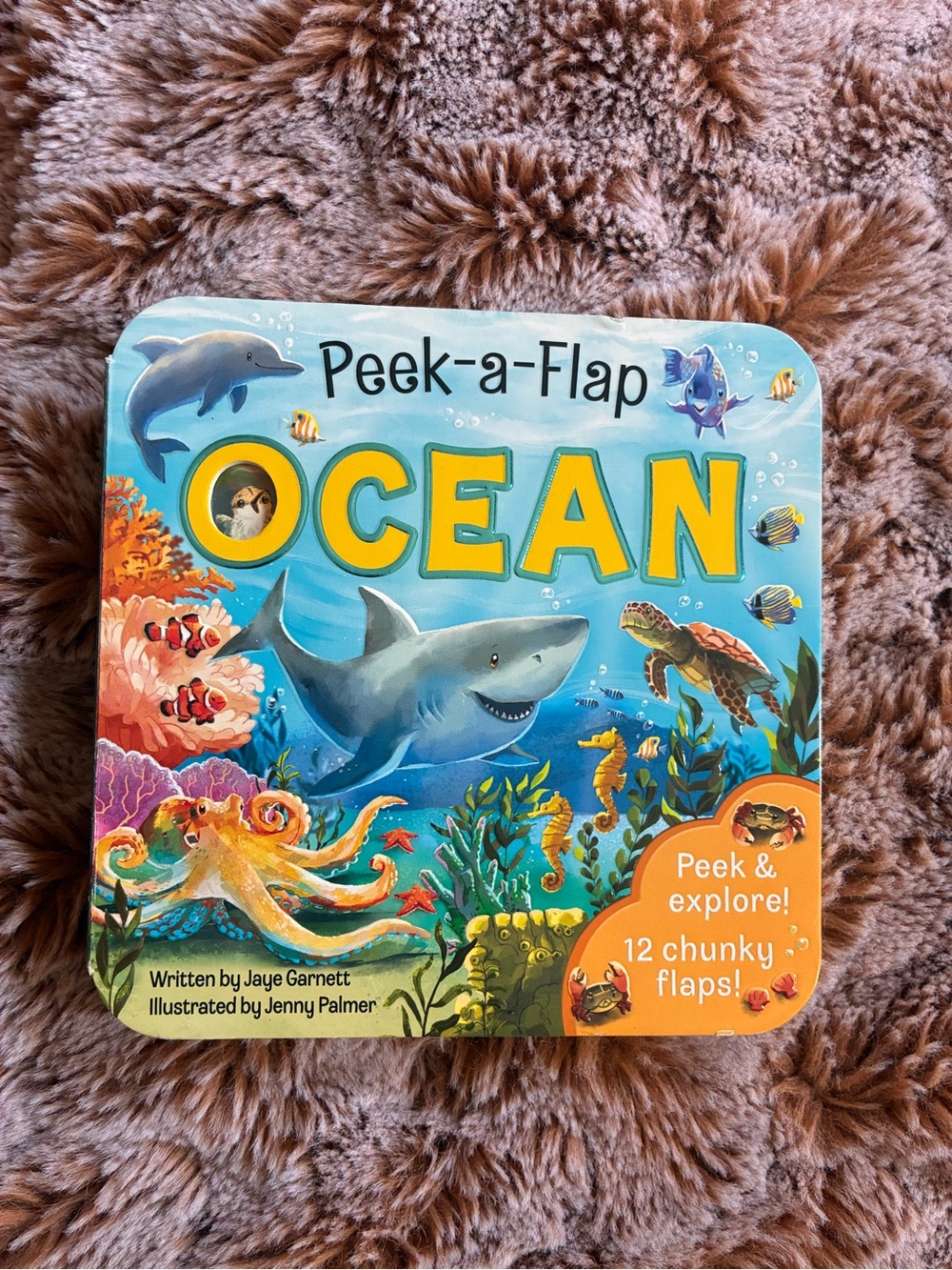 Brand new Peek-a-Flap Ocean Board Book - Blue